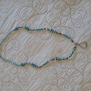 Turquoise and pearl necklace